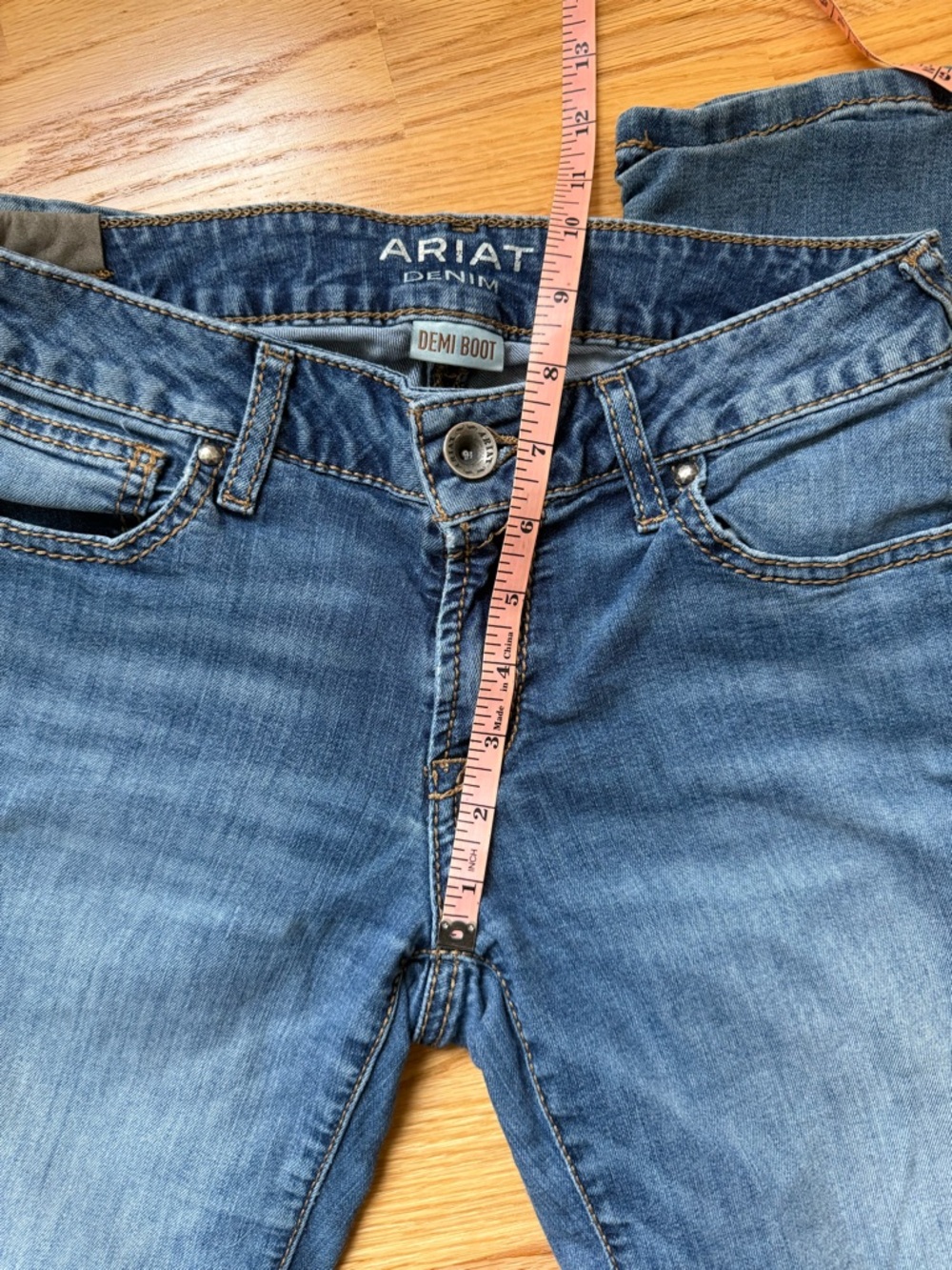 Ariat Denim Demi Boot Jeans Women’s 28L Medium Wash Stretch Bootcut Western - Picture 7 of 10